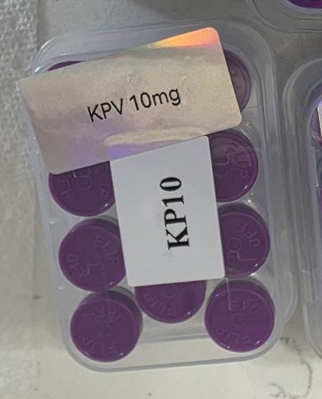 KPV — 10mg*10vials, owner-supplied package photograph.