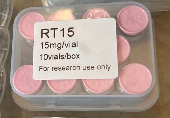Retatrutide — 15mg*10vials, owner-supplied package photograph.